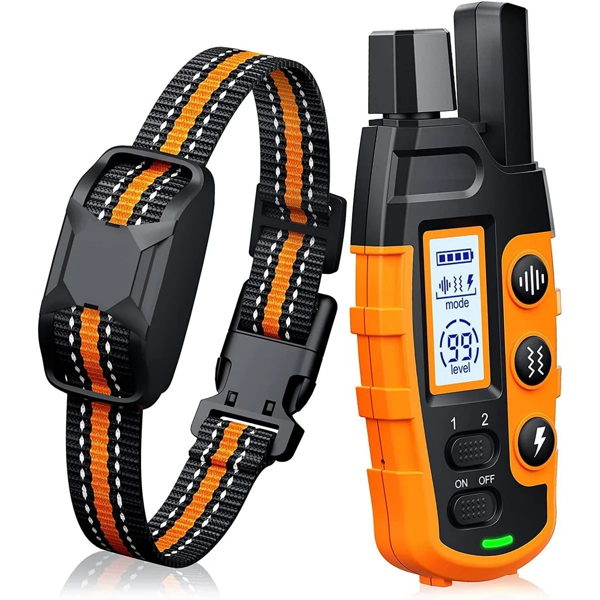 Collier anti aboiement, dressage chien télécommande 1000m mode bip vibration stimulation étanche IPX7 rechargeable