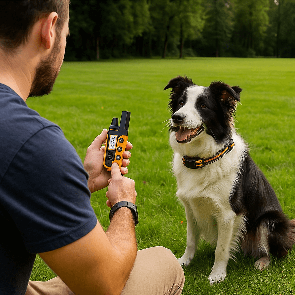 Collier anti aboiement, dressage chien télécommande 1000m mode bip vibration stimulation étanche IPX7 rechargeable