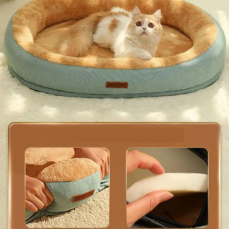 Panier pour chien chat– Lit pour Chats et Petits Chiens Apaisant et Lavable