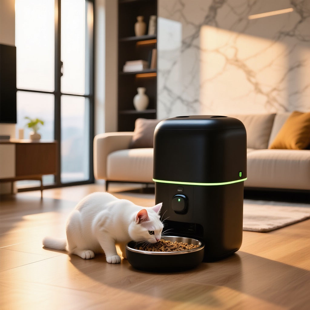 Distributeur de croquette pour chat automatique intelligent 2L caméra HD 1080p contrôle App