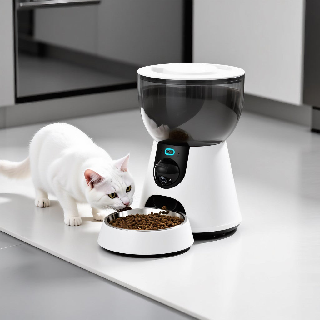 Distributeur de croquette pour chat automatique intelligent 4L caméra HD 1080p contrôle App