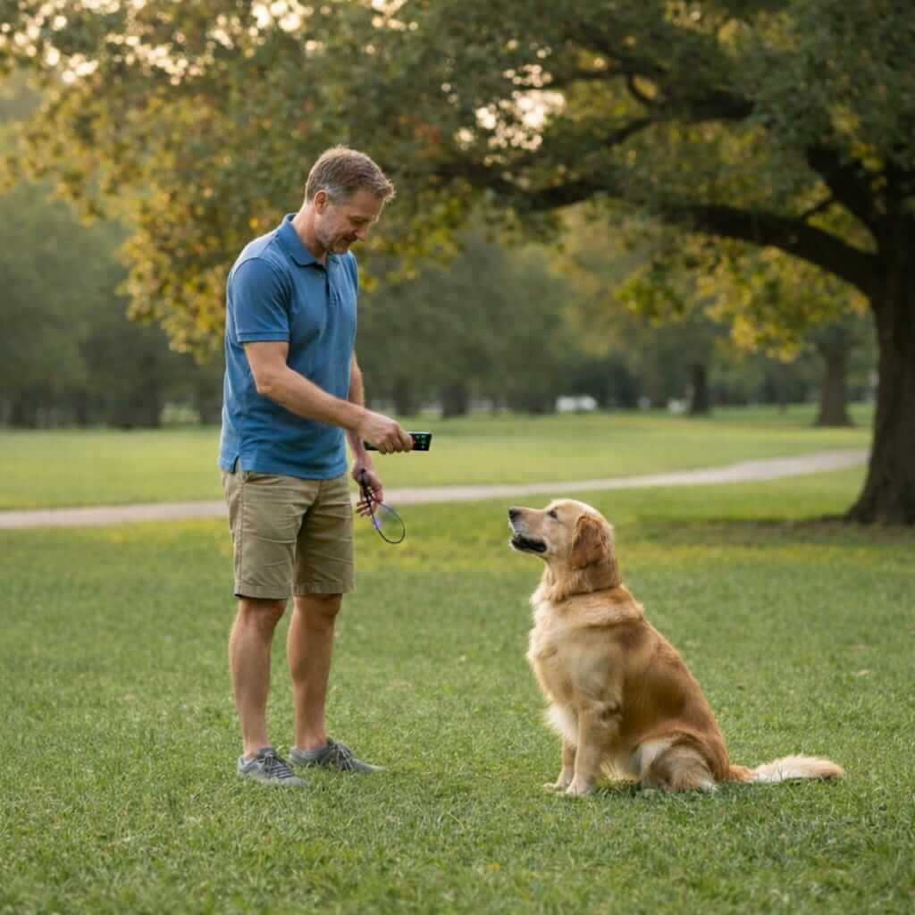 Anti aboiement chien, dressage avec télécommande 10m dispositif de dressage ultrason puissant