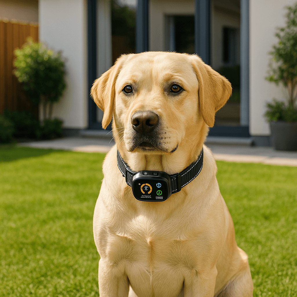 Collier anti aboiement petit gros chien modes bip vibration forte détection intelligente des aboiement avec IA étanche IP67