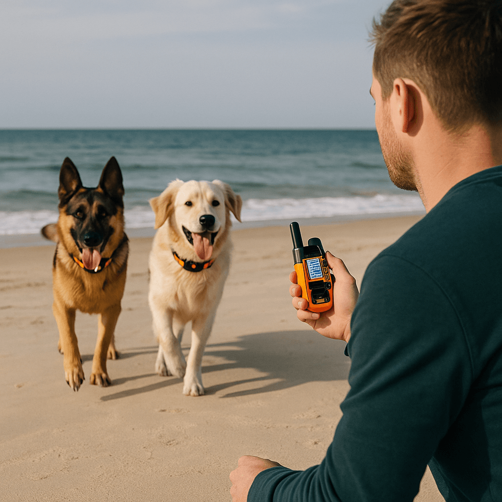 Collier anti aboiement, dressage chien télécommande 1000m mode bip vibration stimulation étanche IPX7 rechargeable